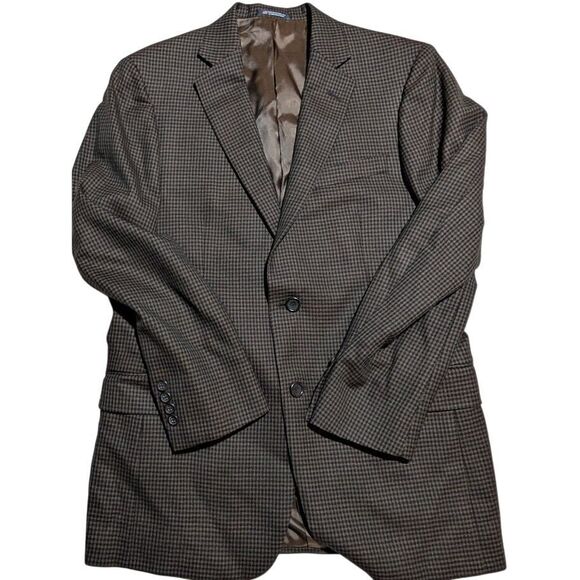 Hart Schaffner Marx Houndstooth Blazer Sport Coat Professional Business Wear 40R - Picture 1 of 16